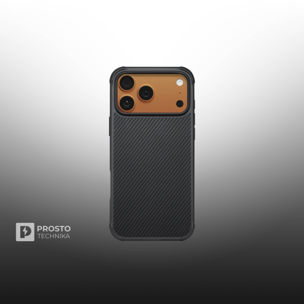 Противоударный чехол Pitaka Aramid ProGuard Case для iPhone 17 Pro Max- Черный